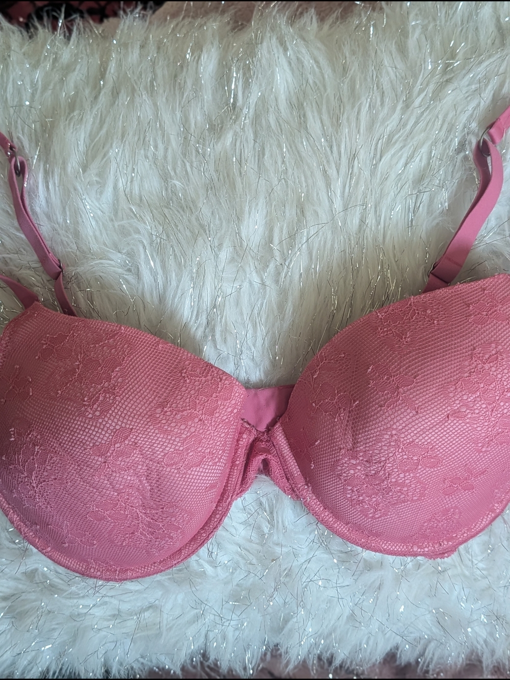 Victoria's Secret Pink Lace Push-Up Underwire Bra